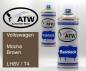 Preview: Volkswagen, Mocha Brown, LH8V / T4: 400ml Sprühdose + 400ml Klarlack - Set, von ATW Autoteile West.